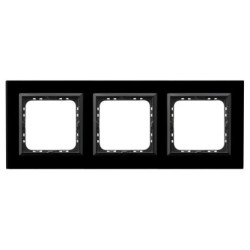 SONATA czarny szkło R-3RGC/32/25 ramka 3-kr OSPEL