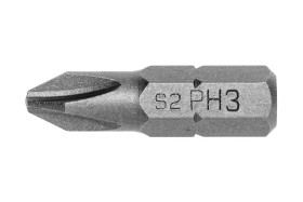 Końcówki wkrętakowe PH3, 25 mm, stal S2, 5 szt