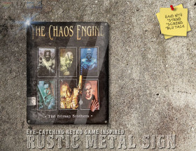 Vintage Looking Amiga Game The Chaos Engine Box Artwork Metal Sign [660]