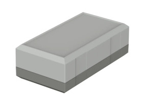 PS enclosure, (L x W x H) 125 x 67 x 41 mm, light gray/agate gray (RAL 7035), IP40, 32124062