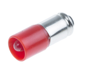 Lampka kontrolna Czerwony 12V ac/dc Rowek miniaturowy LED średnica 6mm długość 16mm