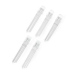 Dioda LED 5mm RGB wsp. anoda - 5 szt.