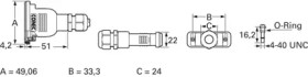 D-Sub connector housing, size: 2 (DA), straight 180°, cable Ø 6 to 12 mm, PBT, black, 165X14879X