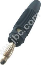 RA-171 SW Wtyk izolowany 4mm lamelkowy z poprzecznym otworem 4mm, przyłącze przykręcane, czarny, RA171SW, WYPRZEDAŻ