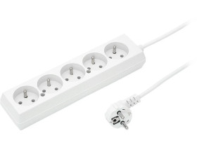 Przedłużacz 5-gniazd z/u 16A 3m /OMY 3x1,5/ biały PS-570 T-969180