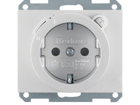 K.5 Gniazdo schuko z wyłącznikiem róznicowo prądowym aluminium 47087003 HAGER