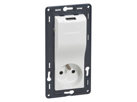 NILOE Gniazdo pojedyncze z ładowarką USB 1A białe 764528 LEGRAND