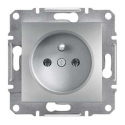Gniazdo 2P+PE bez ramki, aluminium EPH2800161