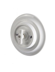 CERAMICZNY WŁĄCZNIK PODTYNKOWY DWUTOROWY BIAŁY 2WP201BW Z RAMKĄ