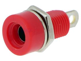 Gniazdo banan 4mm czerwone K214