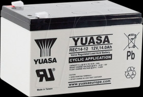REC14-12 Lead-fleece battery, 12 V, 14 Ah, cycle-proof
