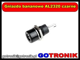 Gniazdo bananowe AL2320 czarne