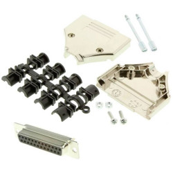 MH Connectors Mhdtpk25-Dm25S-K D-Sub Receptacle Set 25 Pins Solder Bucket 180&#xB0;