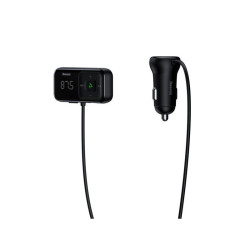 Transmiter FM BASEUS Bluetooth + ładowarka USB x2 5V/3,1A z pomiarem napięcia / S-16 CCMT000201 149244