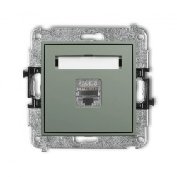 MINI Mechanizm gniazda komputerowego pojedynczego 1xRJ45, kat. 8, ekranowany, 8-stykowy szałwiowy 61MGK-11