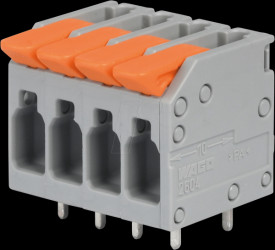 2604-1104 PCB terminal block with Lever and push-in CAGE CLAMP
