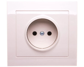 KIER Gniazdo pojedyncze b/u beżowe GP-1W/01