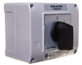 Łącznik krzywkowy 0-1 3P 40A w obudowie OB13 SK40-2.8211OB13