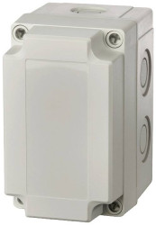 Fibox 6016304 Obudowa uniwersalna Enclosure, PC, metric knock-outs Grey cover, (D x S x W) 130 x 80 x 125 mm, poliwęglan