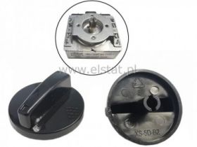 Gałka fi=47mm / oś=6mm czarna H=20mm;