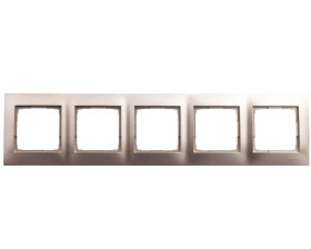 Simon 54 Premium Ramka pięciokrotna złoty mat DR5/44