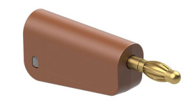 Adapter z wtykiem bananowym Wtyk Śruba Brązowy 32A Staubli rozmiar 4 mm