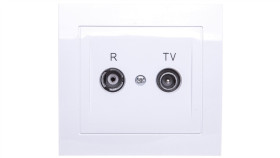 Kier Gniazdo Antenowe Rtv Przelotowe 16Db Białe Gpa-16Wp/00