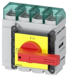 Rozłącznik główny/awaryjny 3P+N 160A 75kW AC23A 400V montaż tablicowy pokrętło żółto-czerwone piórkowe 4 otwory 3LD2305-1TL13