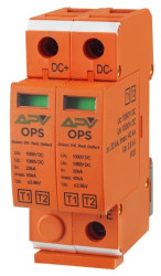 Ogranicznik przepięć PV T1+T2 2P 1000DC 20kA APV-OPS-2P-T1+T2