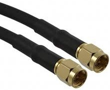 Coaxial cable, SMA plug (straight) to SMA plug (straight), 50 Ω, RG-58, grommet black, 305 mm, 135101-04-12.00