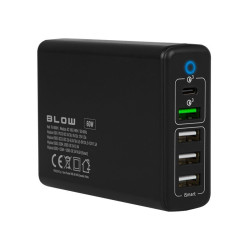 Ładowarka USBx5 siec. Quick 60W Charge QC3.0 60W czarna BLOW