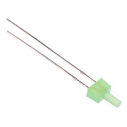 Green Flashing 2mm Diffused LED 330mcd 90°