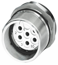 Złącze wielostykowe przemysłowe 12-pinowe M23 Montaż w przegrodzie Gniazdo Phoenix Contact