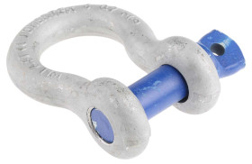 Szekla Stal stopowa 6.5t średnica styku 25mm średnica szekli 22mm Pin śruby Klamra łuku rozstaw szczęk 37mm RS PRO