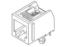 Złącze RJ45 Żeński Złącze RJ45 Przewlekany Cat3 Molex, 90°, 8P8C-żyłowe