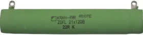 Wirewound resistor, 1 kΩ, 65 W, ±10 %, ZDFL 21X120B 10% 1K0
