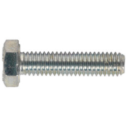 Sealey SS625 HT Setscrew M6 x 25mm 8.8 Zinc DIN 933 Pack of 50