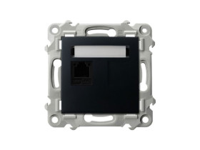 SZAFIR Gniazdo telefoniczne pojedyncze czarny metalik GPT-1Z/m/33 OSPEL