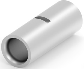 Butt connector, uninsulated, 21 mm², AWG 4, silver, 28.96 mm, 34323