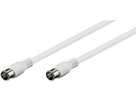 kabel przyłączeniowy SAT,szybkozłączka F, ekranowanie 100%, Biały