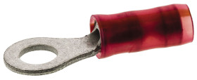 Zacisk oczkowy rozmiar przewodu 1.65mm² Ø , M4 izolowany średnica wew 4.34mm Czerwony TE Connectivity