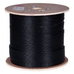 Kabel teleinformatyczny U/UTP kat.5e 350MHz zewnętrzny żelowany Fca PE czarny NEKU /500m/