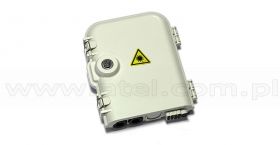 Przełącznica FTTH, IP65, 8x SC simplex, bez adapterów, zamykana na klucz (245x205x65mm)