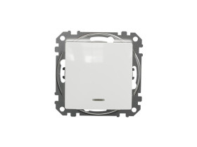 SEDNA DESIGN & ELEMENTS Wyłącznik schodowy z podświetleniem biały SDD111166L SCHNEIDER ELECTRIC