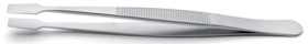 Flat tip tweezers, uninsulated, antimagnetic, stainless steel, 120 mm, 34A.SA.1