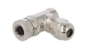 Złącze Okrągłe M12 Żeńskie Kątowe Ekranowane 5Pin 60V Pg9 T4112012051-000