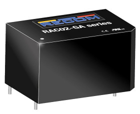 Zasilacz impulsowy nap. wyjściowe: 5V dc 2W 400mA 1 wyjście nap. wejściowe: 100 → 240V ac Do montażu na płytce