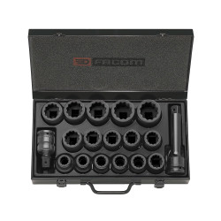 Nasadka udarowe, Stal chromowo-molibdenowa, gniazdo: Standardowa nasadka udarowa, rozmiar: 19 > 42mm, napęd: