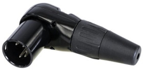 XLR plug, 5 pole, silver-plated, 1.5 mm², AWG 16, zinc, RC5MR-BAG