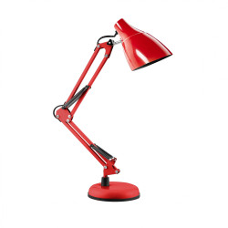 DIAN lampa biurkowa. 60W stalowa. czerwona DL-1/R